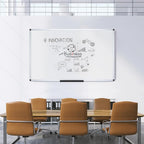 VIZ-PRO Large Magnetic Dry Erase White Board for Wall, 96 X 48 inches, Pack of 2, 8' x 4' Aluminum Framed Whiteboard with Marker Tray for School Office Home