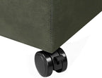 Joveco 32" Faux Suede Storage Ottoman Bench with Wheel, Rectangle Foot Rest Stool for Living Room, Bedroom, Entryway,Moss Green