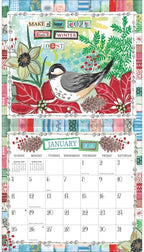 Lang Happy Life 2026 Wall Calendar – 12-Month Calendar with Stapled Binding, Linen-Embossed Joyful Artwork by Lori Siebert, 13.4" × 12"