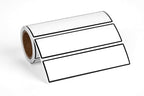 Binder Spine Labels, Perforated Self Adhesive Sticker Labels for 1.5 Inch Binders, 5 3/8" x 1 3/8", 200pcs, White with Black Border