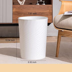 HOLTPHILI Bathroom Trash Can 1.8 Gallon Small Waste Basket Garbage Can for Dorm Kitchen Toilet Office Bedroom, 2 Pack White