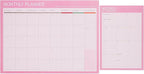 Didiseaon 2pcs Weekly and Monthly Schedule Notepad Undated Planner with Checklist for Work and Study Minimalist Paper Organizer for Goal Tracking and Habit Planning Candy Planning Pads