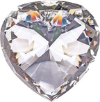 SWTHONY 60mm Crystal Diamond Paperweight Heart Shaped Glass Gems Big Fake Diamonds for Women Desk Nail Background for Pictures Wedding Centerpiece Clear