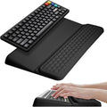 Ergonomic Keyboard Riser Holder Lifter Tray Computer Wrist Support Pad, Wrist Rest with Keyboard Stand with Wrist Pad,Soft Memory Foam Desk Cushion,Palm Hand Typing for Office Home School
