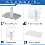 Thyle Acrylic Advertising Brochure Sign Holder Stand Displays 8.5x11 Inch for Menu Flyer Paper Document Brochure Area Landscape Free Standing Literature Business Outdoor