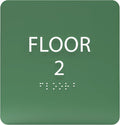 Spruce ADA Floor 2 Sign with Braille – Made from Durable Acrylic and Ready to Mount
