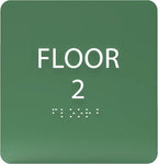 Spruce ADA Floor 2 Sign with Braille – Made from Durable Acrylic and Ready to Mount