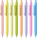 Piochoo Gel Pens, 8 Pack Fine Point Black Ink Smooth Writing Ink Pen, Retractable Quick Dry Aesthetic Cute Pens for Women Nurses School Office Supplies
