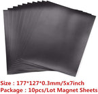 10 Pack Sturdy Clear Plastic Envelope Storage Pockets & 10Pack Rubber Soft Magnet Sheet for Cutting Dies Stencil Crafting Die Cuts Stamps Storage Sets Great for Stamper Crafter Porjects 0.5mm