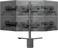 HILLPORT 6 Six Monitor Desk Mount Arm, Fully Adjustable Bracket Stand Fits Screens up to 32 inch, 19.8 lbs, Weight Capacity per Screen, Black X35-6
