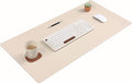 NODITO Dual-Sided Leather Desk Pad,Blotter for Laptop Computer,Mouse Pad,Writing,Drawing,Arts and Craft Mat (17"x35", Beige/Brown)