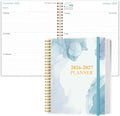 2026-2027 Planner - 18 Months Weekly & Monthly Planner from January 2026 - June 2027, Planners 2026-2027 with Elastic Closure, Inner Pocket, 8.5" x 11", Blue WaterColor