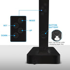 snsok Smart Desk Lamp with Dual USB Charging (Type-C/USB-A) & 2 AC Outlets, Digital Clock, Temperature Display, 5 Color Modes, 5 Brightness, Adjustable - for Office, Bedroom, Dorm Room, Study