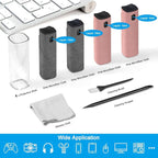 walrfid 4Pcs Car Screen Cleaner, Computer Screen Cleaner Spray and Wipe, Laptop Cleaner Kit for Cleaning iPad, iPhone, Cellphone, Monitor, Macbook Pro, Car Display, Electronic Device Screen, Grey Pink