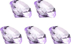 PATIKIL 5 Pcs Diamond Crystal Paperweight, 30mm / 1.18 Inch Crystal Paperweight Paper Weight for Home Office Desktop Table Decor Wedding Party Jewelry Ornaments, Purple