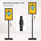 Relx Standing Sign Holder 11 x 17, Adjustable Pedestal Sign Stand, Double-sided Floor Signage Stands for Outdoor Indoor Poster Display
