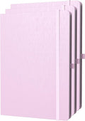 ONAVIA A4 Lined Journal Notebook, 8mm Ruled Notepad, Journaling for Writing, Work, School, Travel and Note Taking, Hardcover 160 Pages (80 Sheets) 8.27 x 11.6 inches (3 Pack Pink)