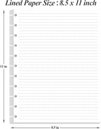 Letter Size Discbound Refill Paper, 11 Disc Paper Refill for Note-Taking System Discbound Planner, 100Sheets / 200Pages Discbound Paper, 100gsm, White, 8.5'' x 11''