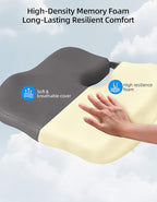 Extra-Dense Seat Cushion for tailbone pain relief ，Ergonomic seat cushions for office chairs，sciatica pain relief pillow , pressure relief Seat Cushion, office chair cushion，car seat cushion-Grey
