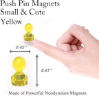 MHDMAG Magnetic Push Pins Powerful Strong Push Pin Magnets for Fridge Whiteboards Calendars Maps in School & Office Pack of 32,Purple