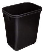 Amazon Basics Small Trash Can, Rectangular Commercial Office Wastebasket, 3 Gallon (Pack Of 2), Black