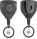 MNGARISTA Heavy Duty Retractable Keychain with Belt Clip, ID Badge Reel Key Chain, Badge Holder with 31.5' Steel Cord and Key Ring, 9.0oz, 2-Pack