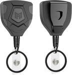 MNGARISTA Heavy Duty Retractable Keychain with Belt Clip, ID Badge Reel Key Chain, Badge Holder with 31.5' Steel Cord and Key Ring, 9.0oz, 2-Pack
