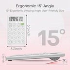 Cute Calculator, Basic Four Function for Teachers Students Basics Office, Small Handheld Calculators, 8 Digit with LCD Display, Sensitive Button, 5.5×3.2 inches White