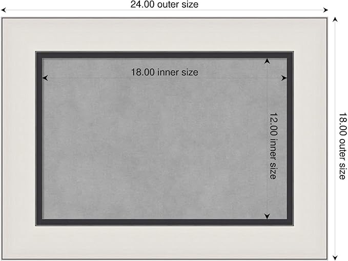 Amanti Art Silver Framed Magnetic Board 18x24 Small Vision Board for use with Magnets, 100% Metal Sheet to Display Items as Office Decor or for Home Organization in mudroom, Kitchen or Kids Room