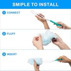 KeFanta Heavy Duty Duster Refills for Swiffer Duster, 30 Count MultiSurface 360° Duster Refills with 1 Handle, 4X Microfibers Disposable Dusters for Cleaning Home Blinds Fans Corners, Unscented