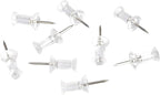 Amazon Basics Push Pins Tacks, Steel Point, Clear Plastic Head, for Bulletin Board, Maps, Posters, and Craft Projects, 200-Pack