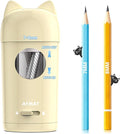 AFMAT Electric Pencil Sharpener, Colored Pencil Sharpener for φ7-8mm Pencils, Auto in & Out, Rechargeable & Cordless, Fully Automatic Hands-Free Pencil Sharpeners for Classroom Home Office PSX9