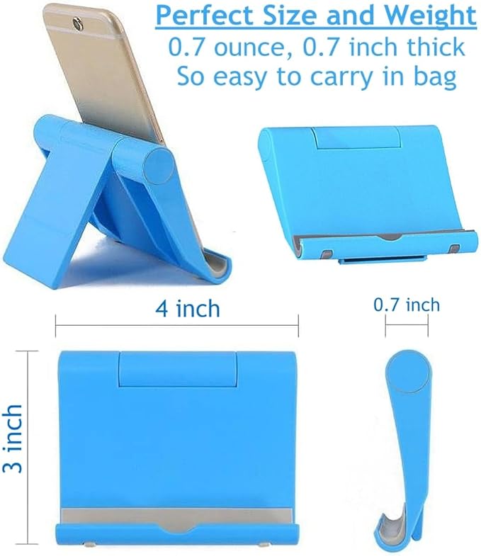 JUSDIQIR Cell Phone Stand for Desk Foldable Cell Phone Holder Desk Tablet Holder Mobile Phone Dock, Multi-Angle Universal Adjustable Tablet Dock Compatible with Most Cell Phones (Green)