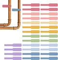 Wrap-It Storage Cable Labels - Large, Macaron (30-Pack) - Colorful Write-On Tags for Basement and Office Organizing