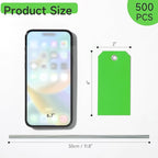 500 Pieces Plastic Shipping Tags with Wire Waterproof Hang Tags Heavy Duty Labeling Tags with String Wires Tags Labels Labeling Tags Stacking Tags for Equipment Car Parts (Green, 2x4)