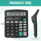 5 Pack Calculator Bulk, 12 Digits Calculators Desktop with Large LCD Display and Sensitive Butto, Solar and Battery Dual Power, Desk Calculator for Office, School, Home