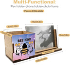 ZXAZXA Pen Holder for Desk Office Desk Accessories Multi-functional Spring Bee Decorations Desk Pen Holders Gifts for Women Men Coworkers Friends Employee Teacher