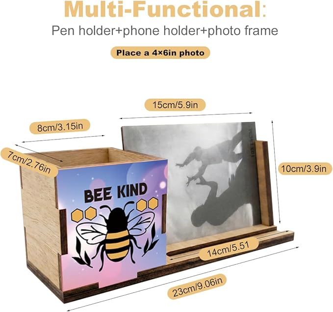 ZXAZXA Pen Holder for Desk Office Desk Accessories Multi-functional Spring Bee Decorations Desk Pen Holders Gifts for Women Men Coworkers Friends Employee Teacher
