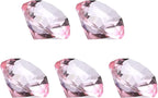 PATIKIL 5 Pcs Diamond Crystal Paperweight, 30mm / 1.18 Inch Crystal Paperweight Paper Weight for Home Office Desktop Table Decor Wedding Party Jewelry Ornaments, Pink