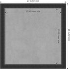 Amanti Art Black Framed Magnetic Board 23x23 Medium Vision Board for use with Magnets, 100% Metal Sheet to Display Items as Office Decor or for Home Organization in mudroom, Kitchen or Kids Room