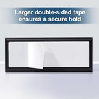 Plecterco 6 Pcs Office Door Signs - 8" x 3" Curved Name Plate Holders for Office, Wall-Mount Door Signs with Plastic Film and Adhesive Tape (6, Black)