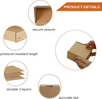 PHAREGE 4x4x2 inch Shipping Boxes Bulk 25 Pack Brown, Tab Lock Tuck Top Mailer Boxes for Packaging Small Business, Small Cardboard Gift Boxes for Wrapping Mailing Present