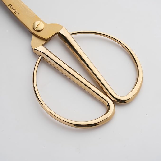 Ribbon Cutting Ceremony Kit,With Gold scissors,Scissors Blade Sheath and a pair of white gloves,Suitable for Ribbon-cutting ceremony,Office,Home,and Crafts, Right/Left Handed (Mirror-finish handle)