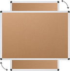 VIZ-PRO Large Cork Bulletin Board, 60 X 36 Inches, Wall-Mounted Corkboard with Silver Aluminium Frame for School, Office, and Home 5' X 3'