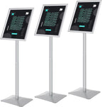 Golemas Sign Stand for Display, 11lbs Integrated Rod Heavy Duty Pedestal Floor Signage Stand Holder, for Outdoor or Indoor Advertising (11 x 17, Silver, 3Pack)