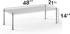 Regal Altair 21''W x 48''L x 14''H Chrome Plated Wire Dunnage Rack | Off The Floor Storage