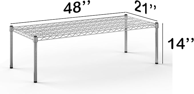 Regal Altair 21''W x 48''L x 14''H Chrome Plated Wire Dunnage Rack | Off The Floor Storage