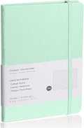 EMOMAS Lined Journal Notebook – Hardcover Notebook for Men & Women – Journals for Writing, Work, School, Home & Daily Notes, 160 Pages – Medium A5, 5.7"x8", 100 gsm Thick Paper (Eggshell Green)
