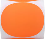 Hybsk Round Color Coding Circle Dots Labels Warehouse Inventory Organizer Stickers (3 inch, Fluorescent Orange)