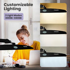 Neatfi Elite HD XL Task Lamp, 3 Adjustable Light Modes, 22 Inches Wide, 2260 Lumens, 84PCS SMD LED, Super Bright Desk Light, Non-Polar Dimming (CCT with Clamp, Black)